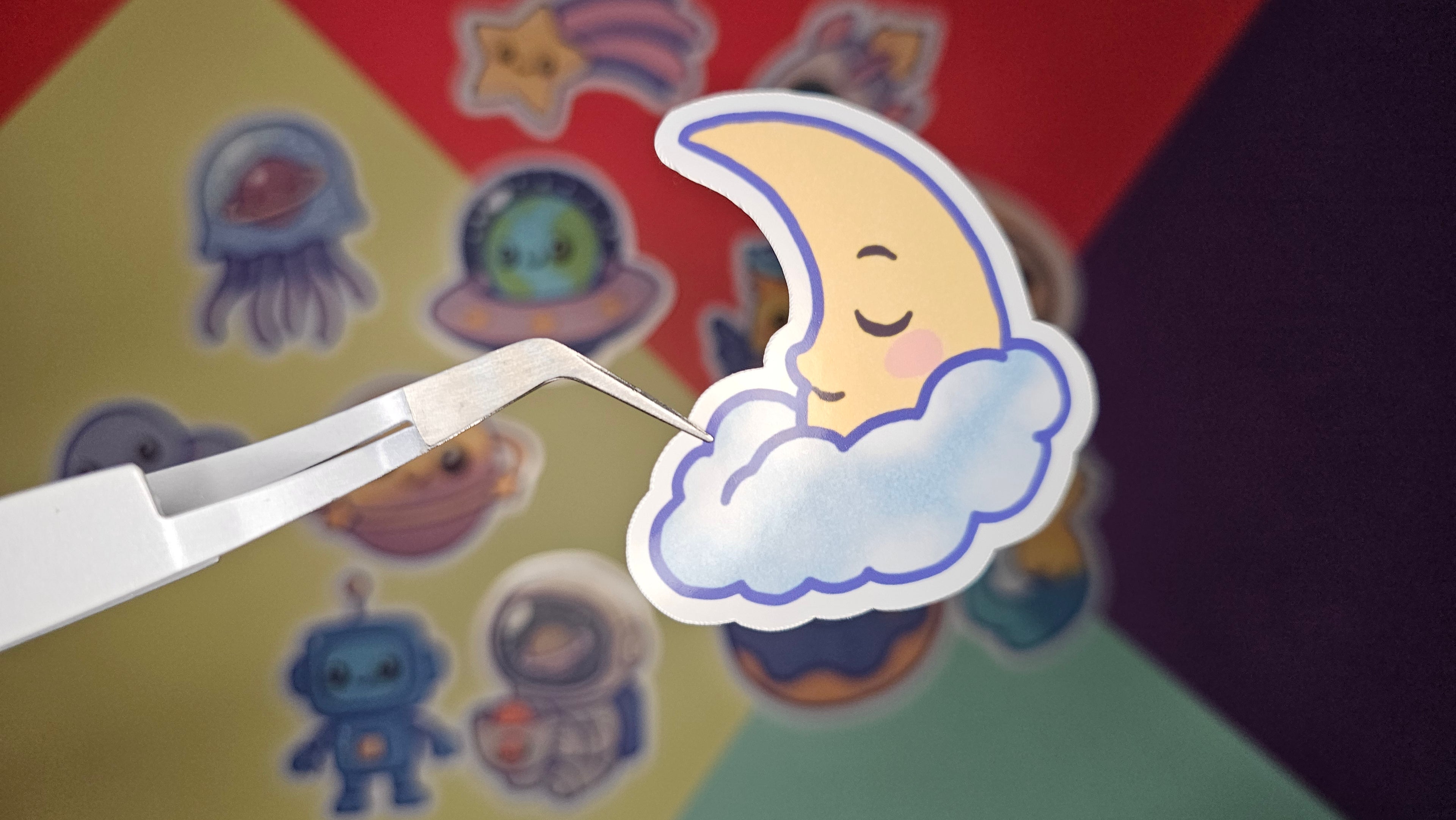 Single Sticker – Galactic Cutie Collection in blue