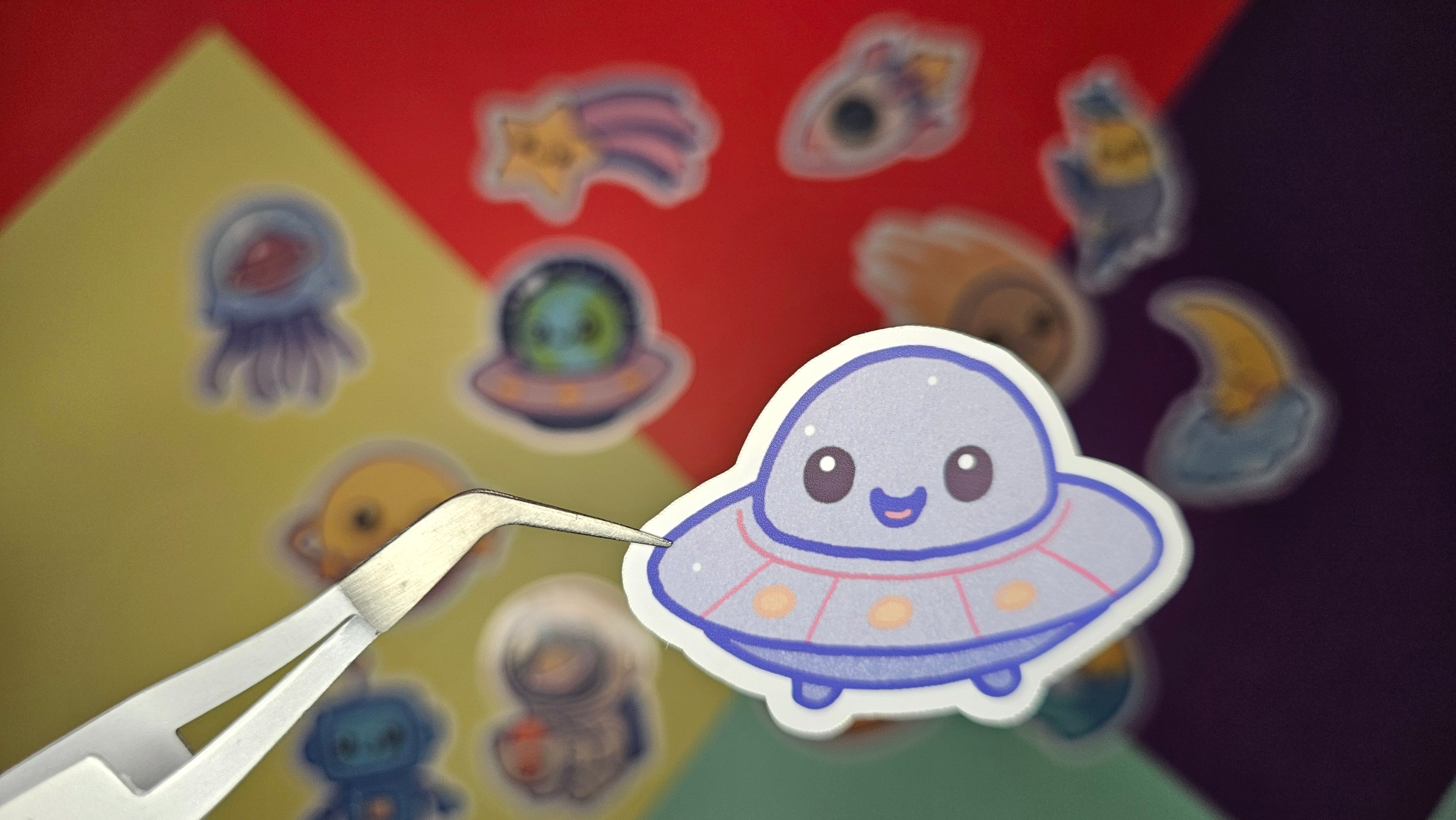 Single Sticker – Galactic Cutie Collection in blue