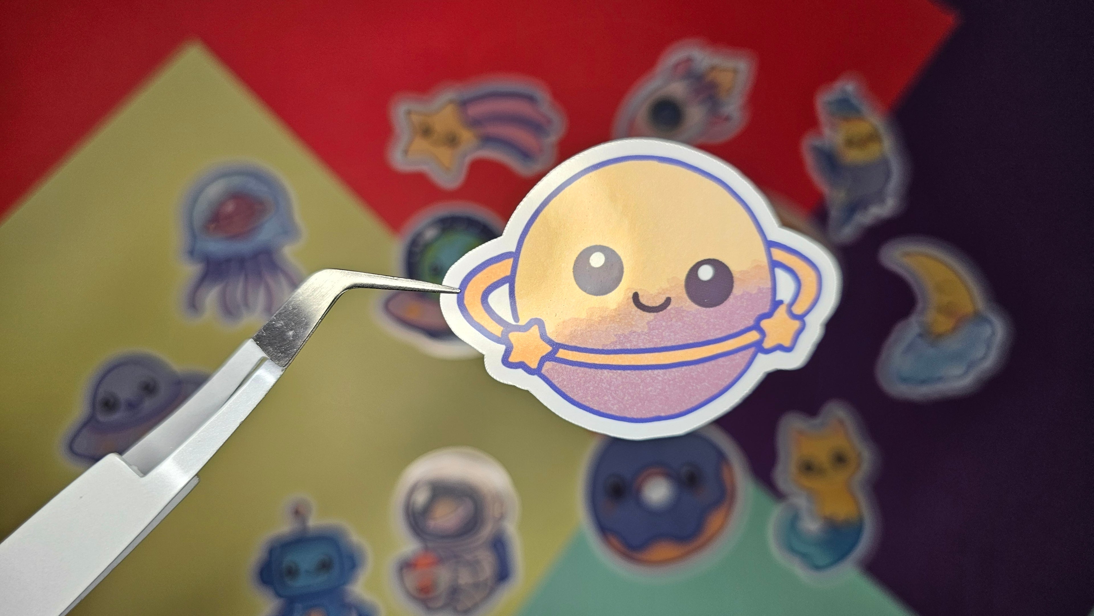 Single Sticker – Galactic Cutie Collection in blue