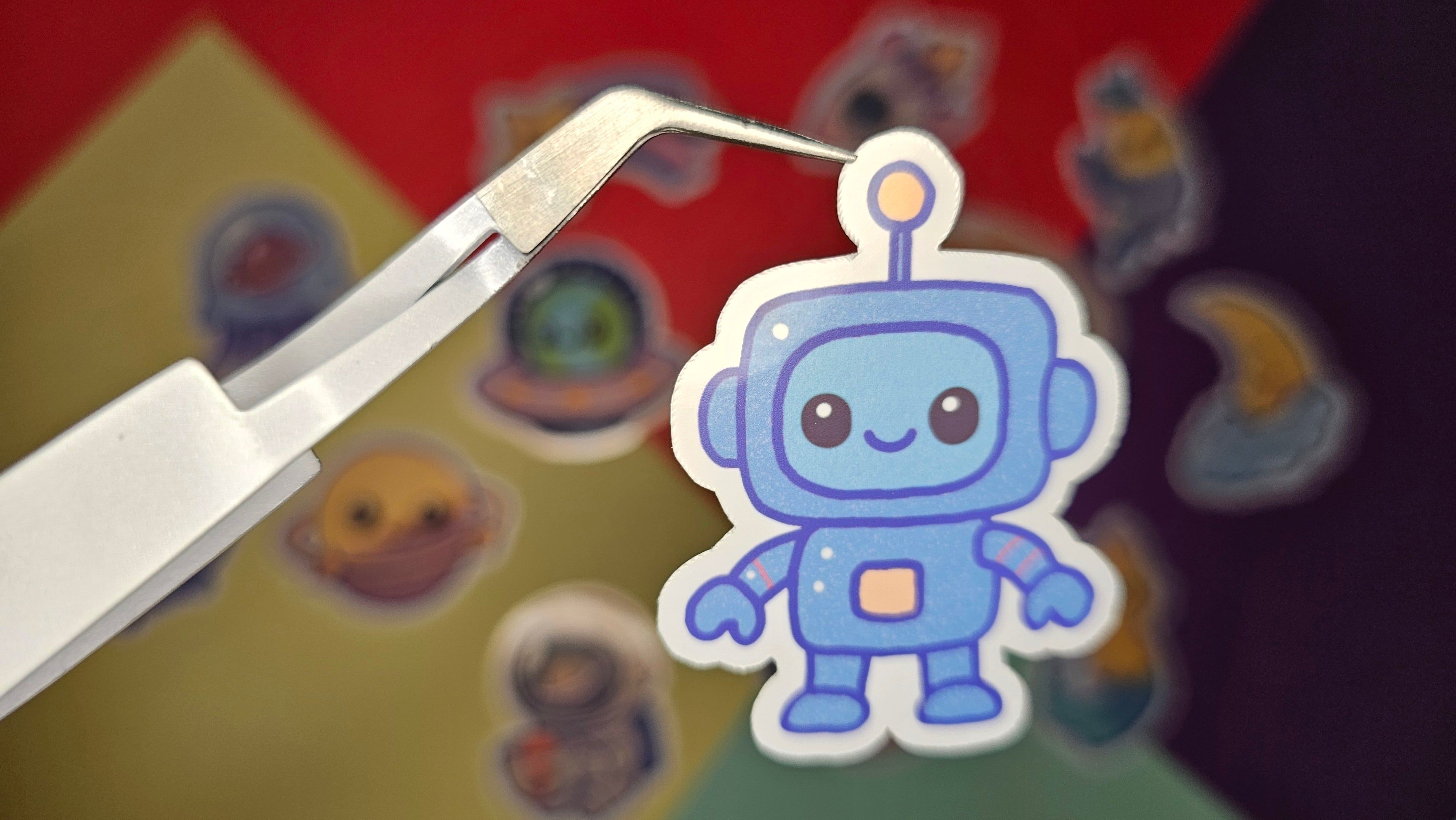 Single Sticker – Galactic Cutie Collection in blue