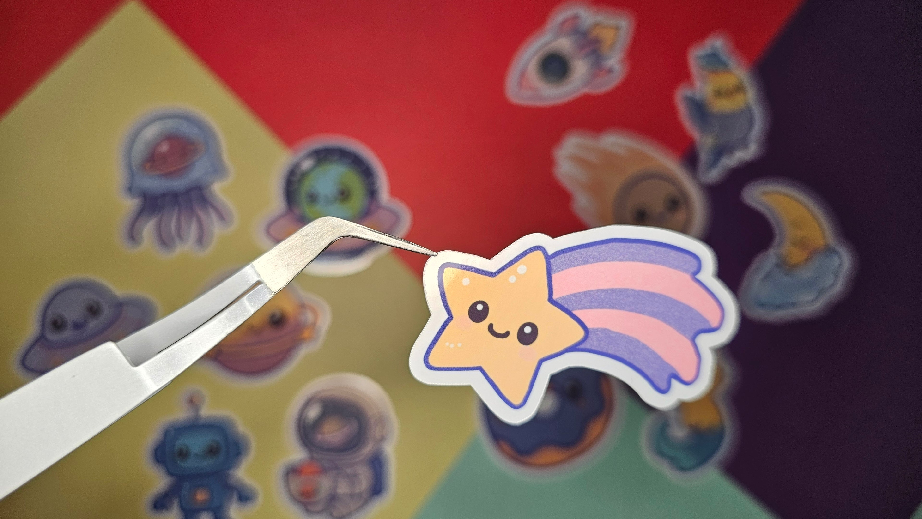 Single Sticker – Galactic Cutie Collection in blue