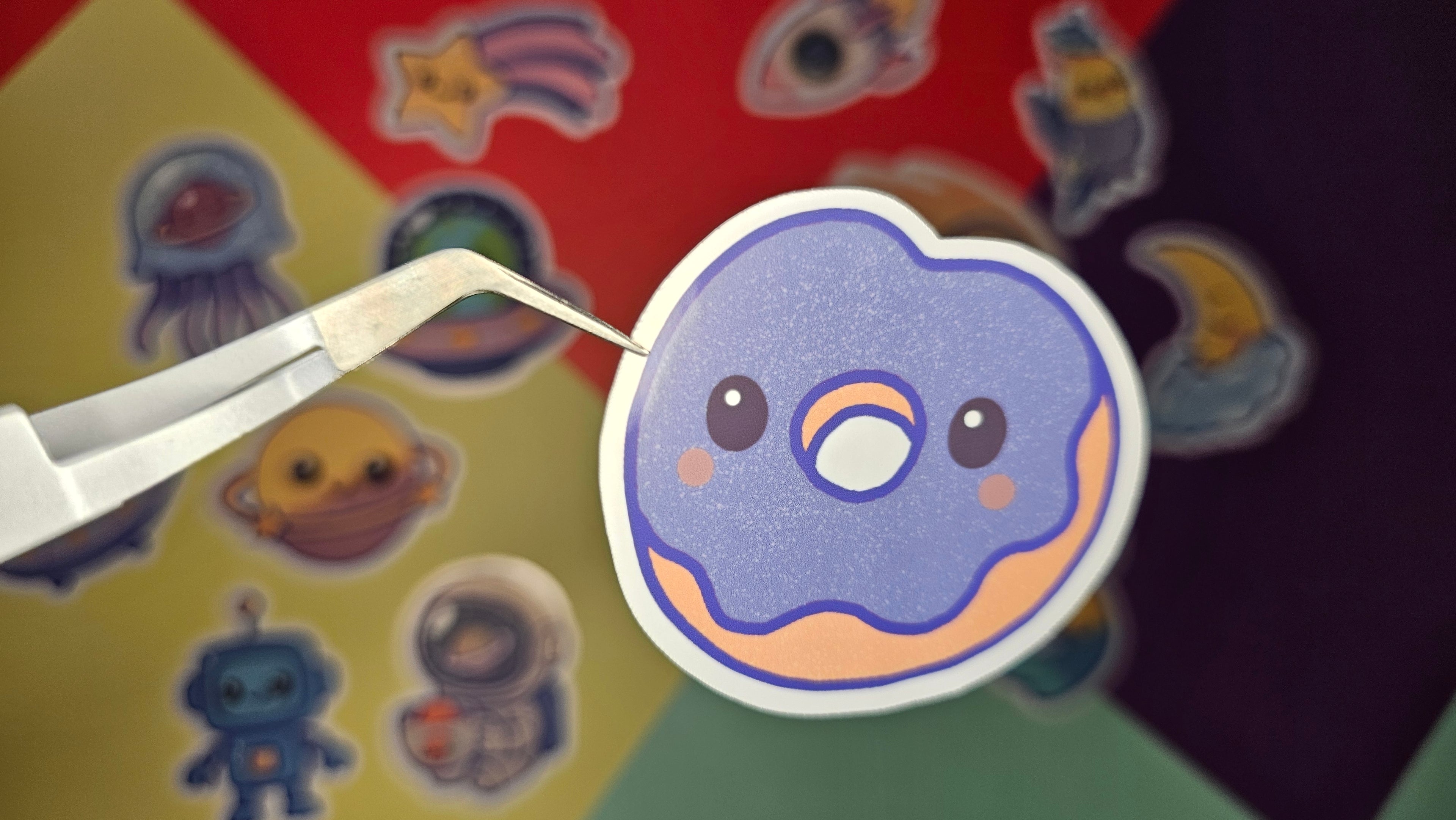 Single Sticker – Galactic Cutie Collection in blue