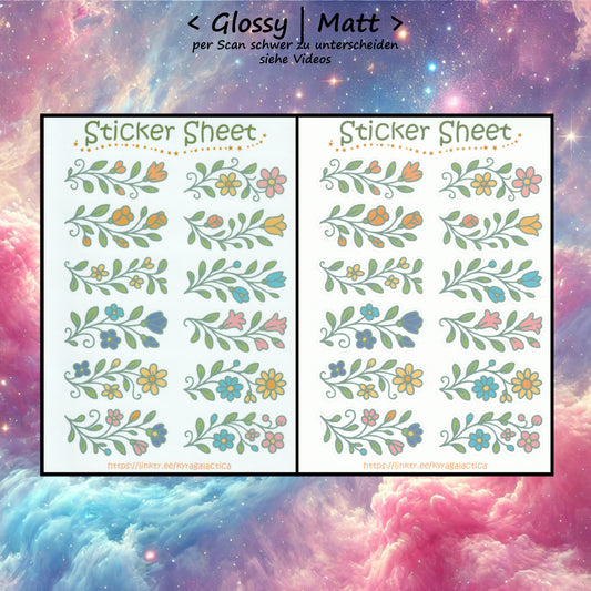 Flowers (Vines) Sticker Set – 2 Sheets 