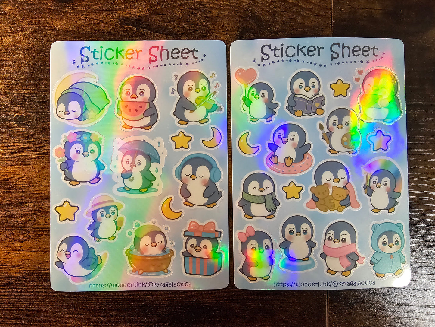 Happy Little Penguins Sticker Set – 2 Bögen