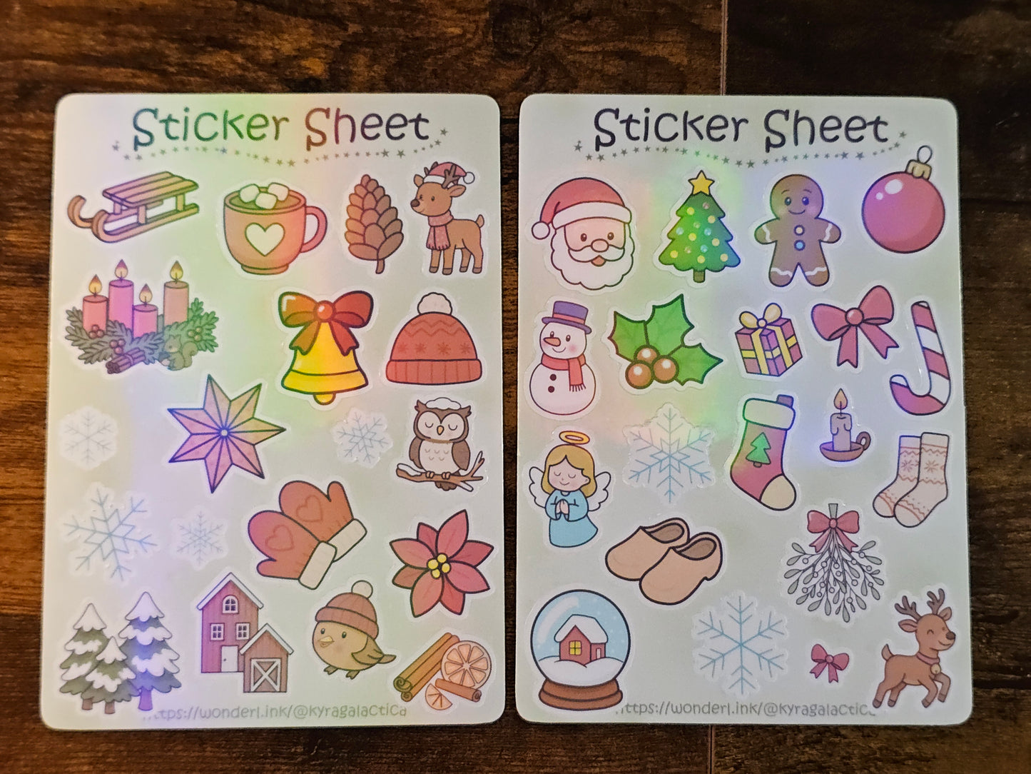 Winter- und Weihnachts Sticker Set – 2, 3 oder 5 Bögen
