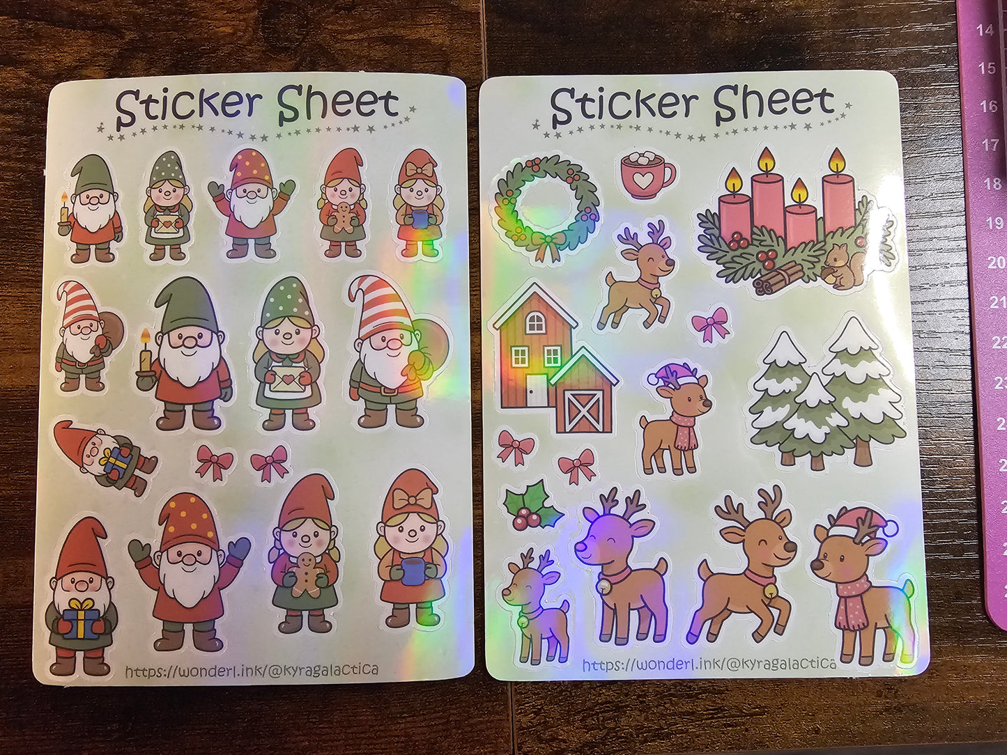 Winter- und Weihnachts Sticker Set – 2, 3 oder 5 Bögen