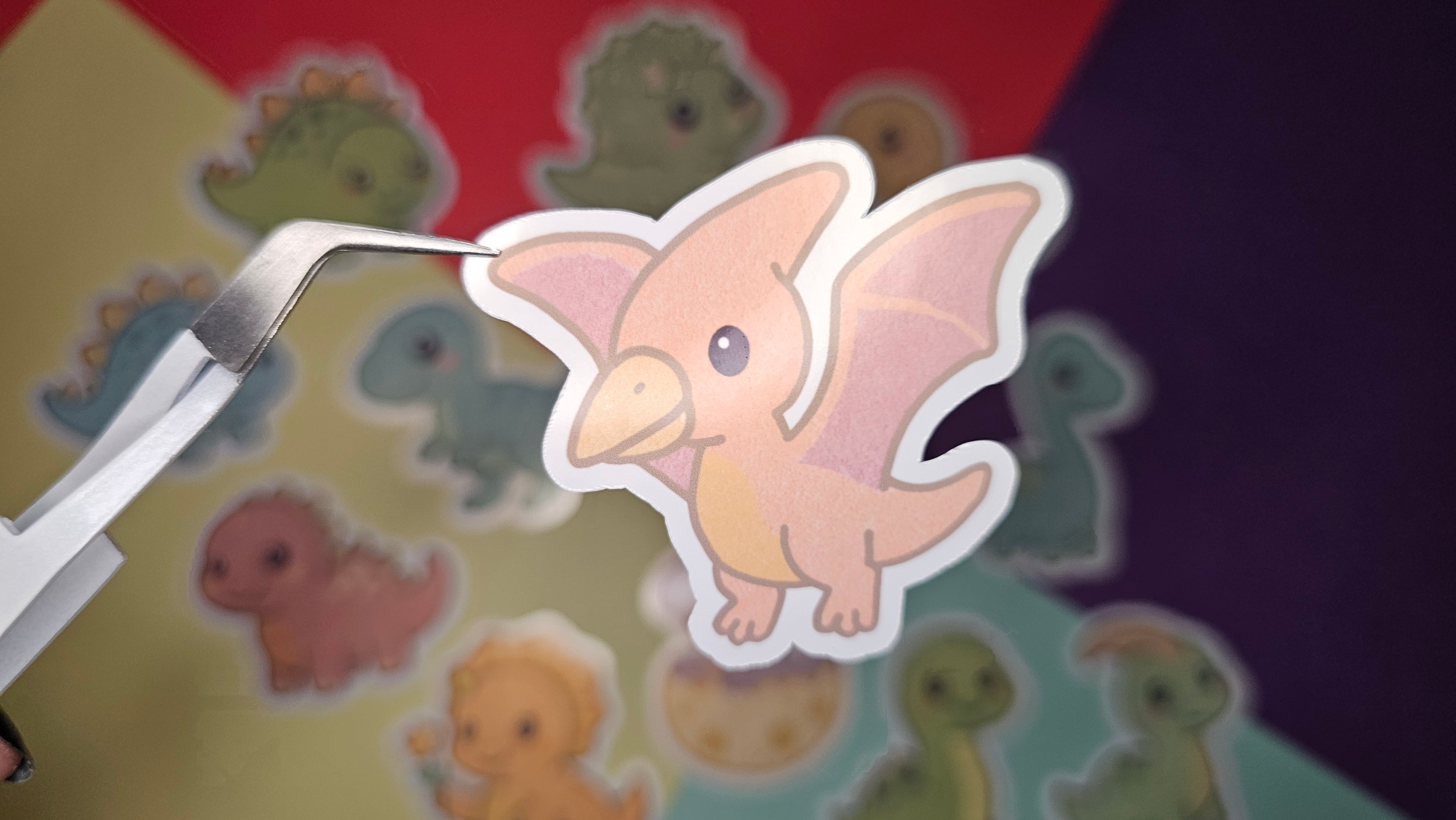 Single stickers - Cute dinosaurs