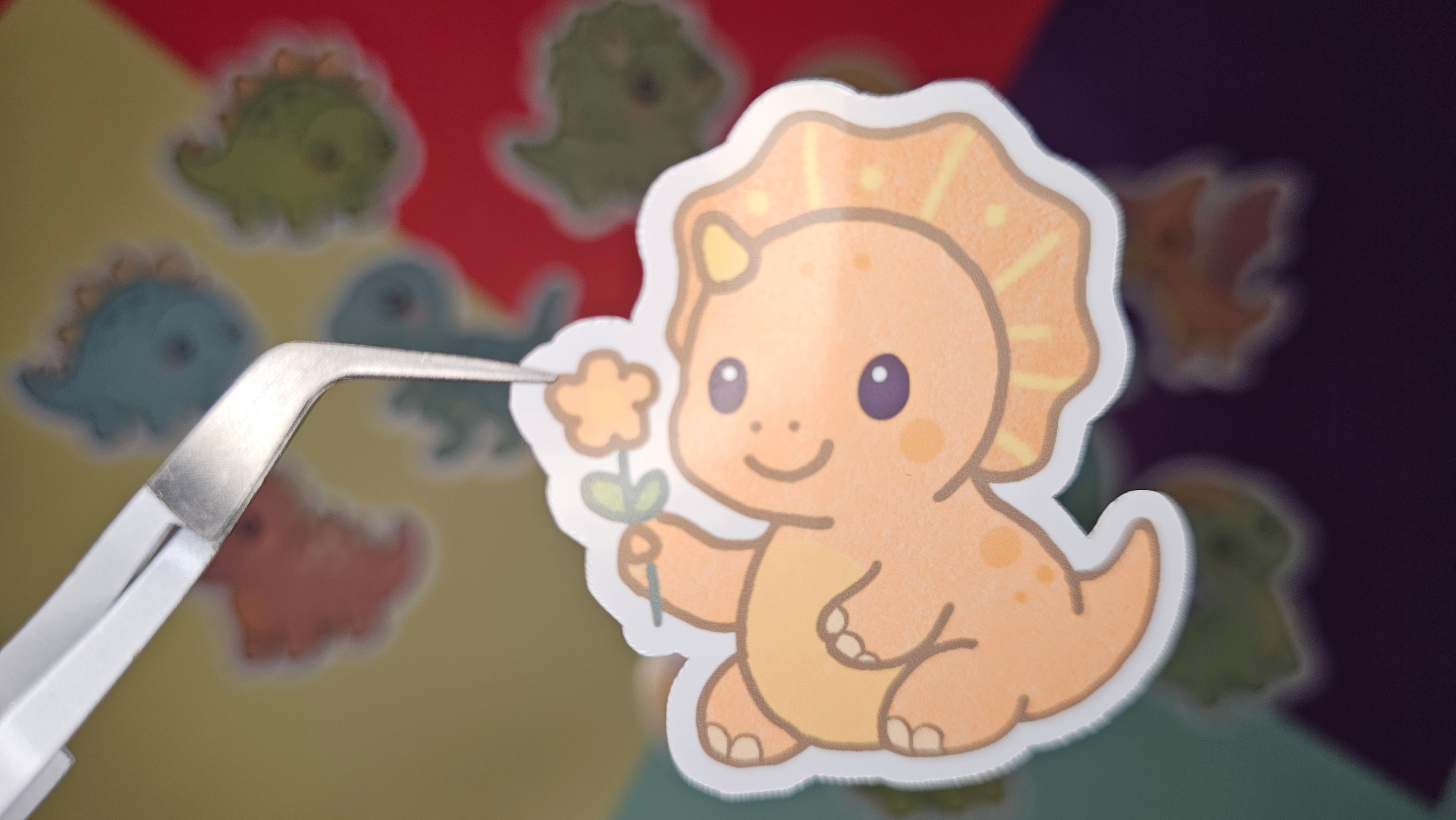 Single stickers - Cute dinosaurs
