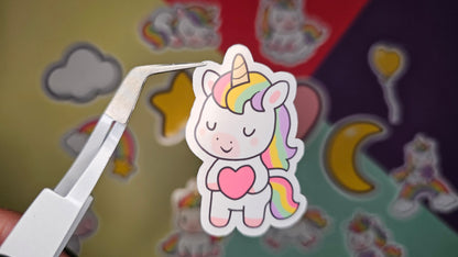 Single stickers - rainbow unicorns