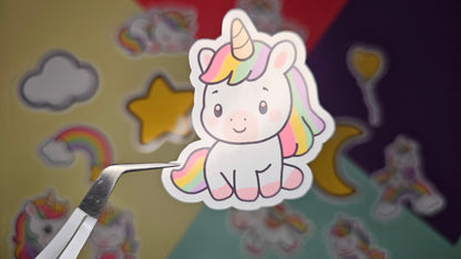 Single stickers - rainbow unicorns