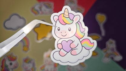 Single stickers - rainbow unicorns