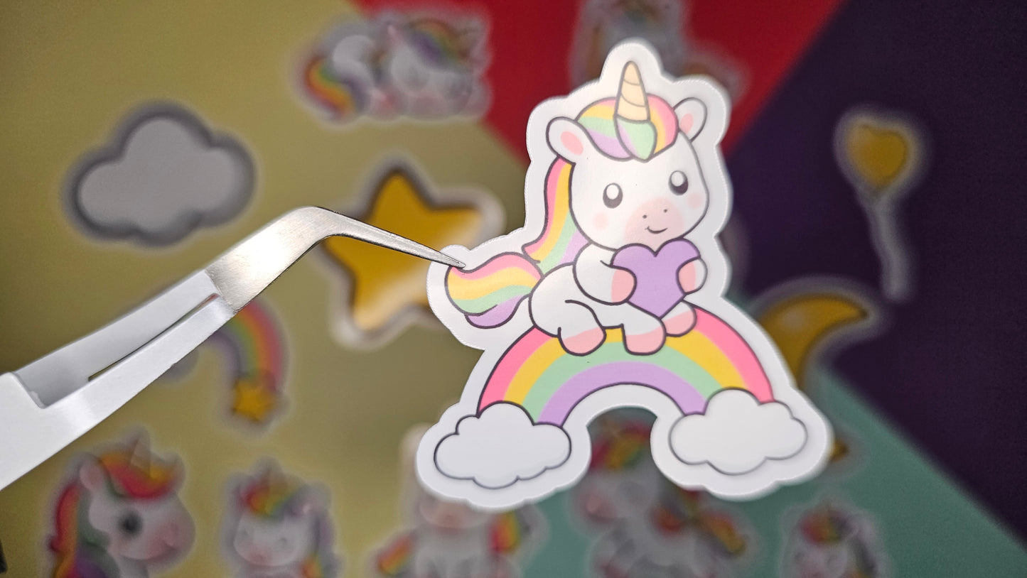 Single stickers - rainbow unicorns
