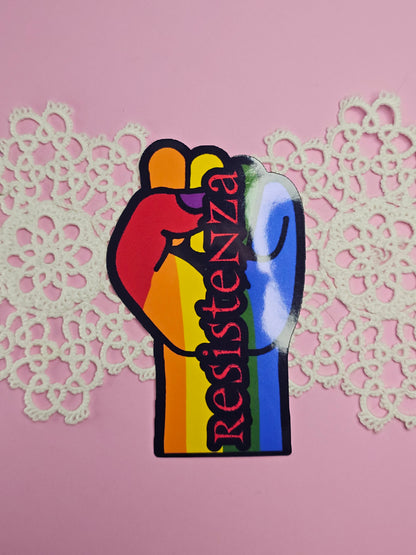 Einzelsticker - Faust & Haltung zeigen „Resistenza“
