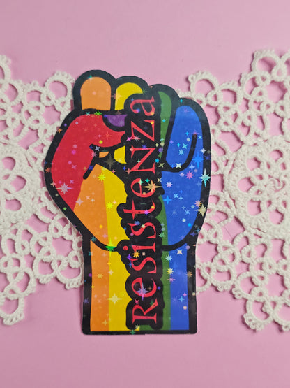 Einzelsticker - Faust & Haltung zeigen „Resistenza“