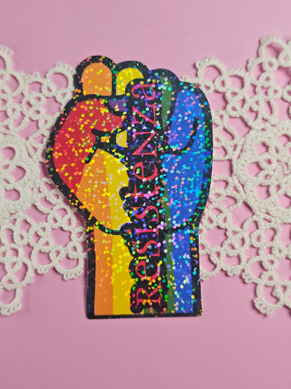 Einzelsticker - Faust & Haltung zeigen „Resistenza“