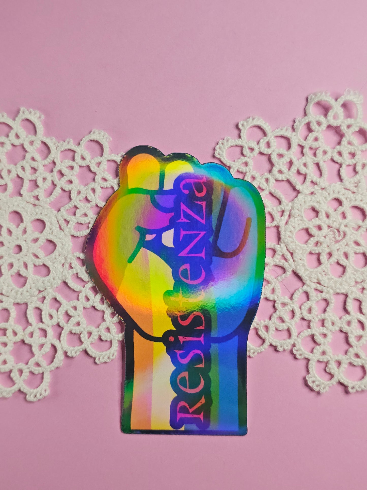 Einzelsticker - Faust & Haltung zeigen „Resistenza“