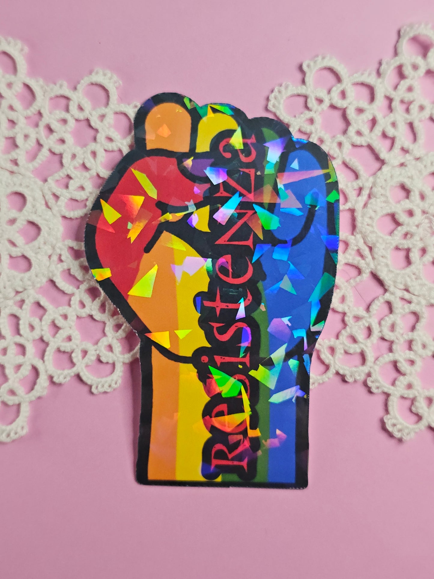 Einzelsticker - Faust & Haltung zeigen „Resistenza“