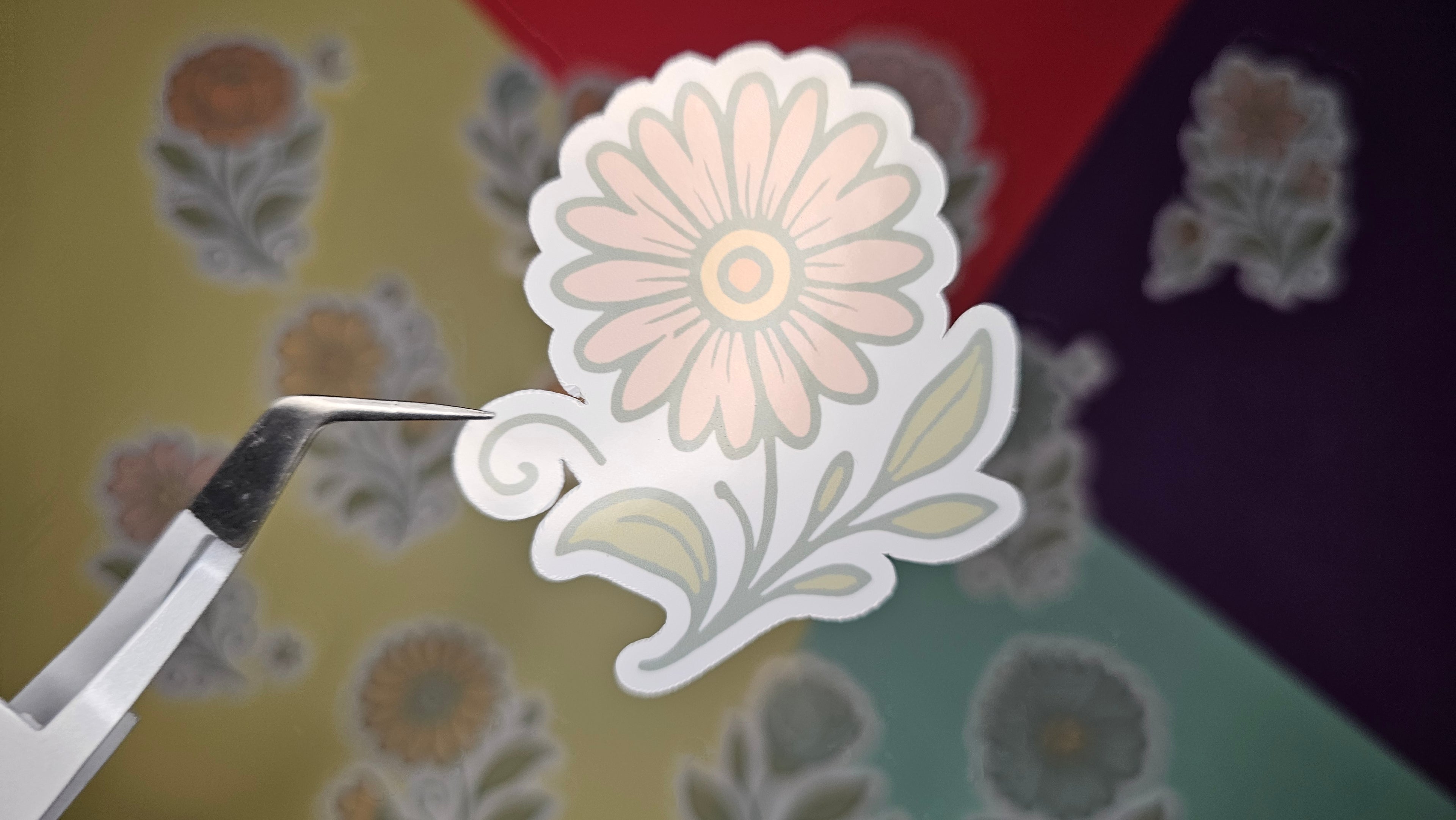 Single stickers - Oldschool flowers