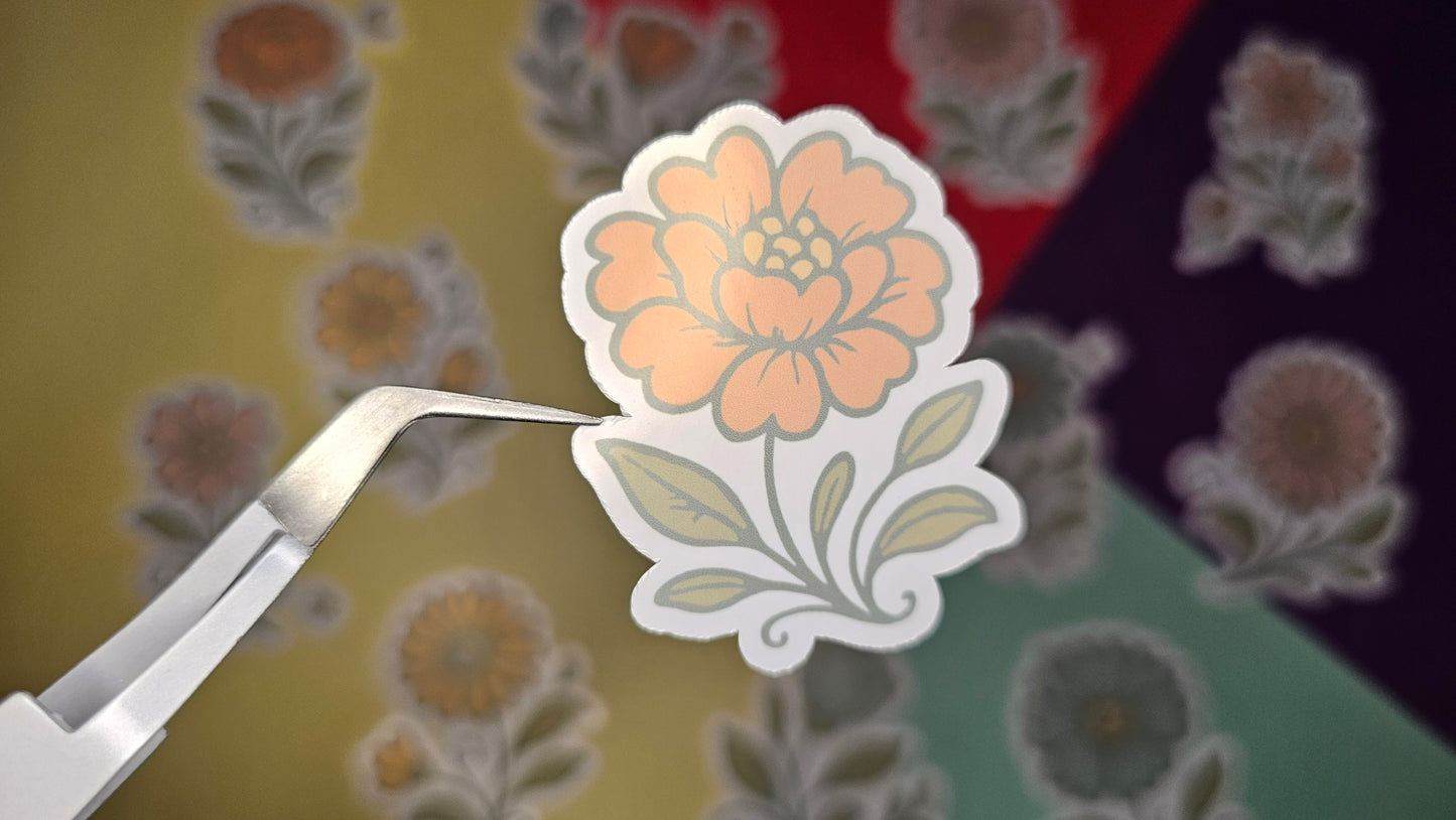 Single stickers - Oldschool flowers