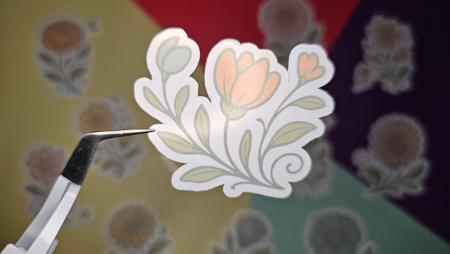 Single stickers - Oldschool flowers
