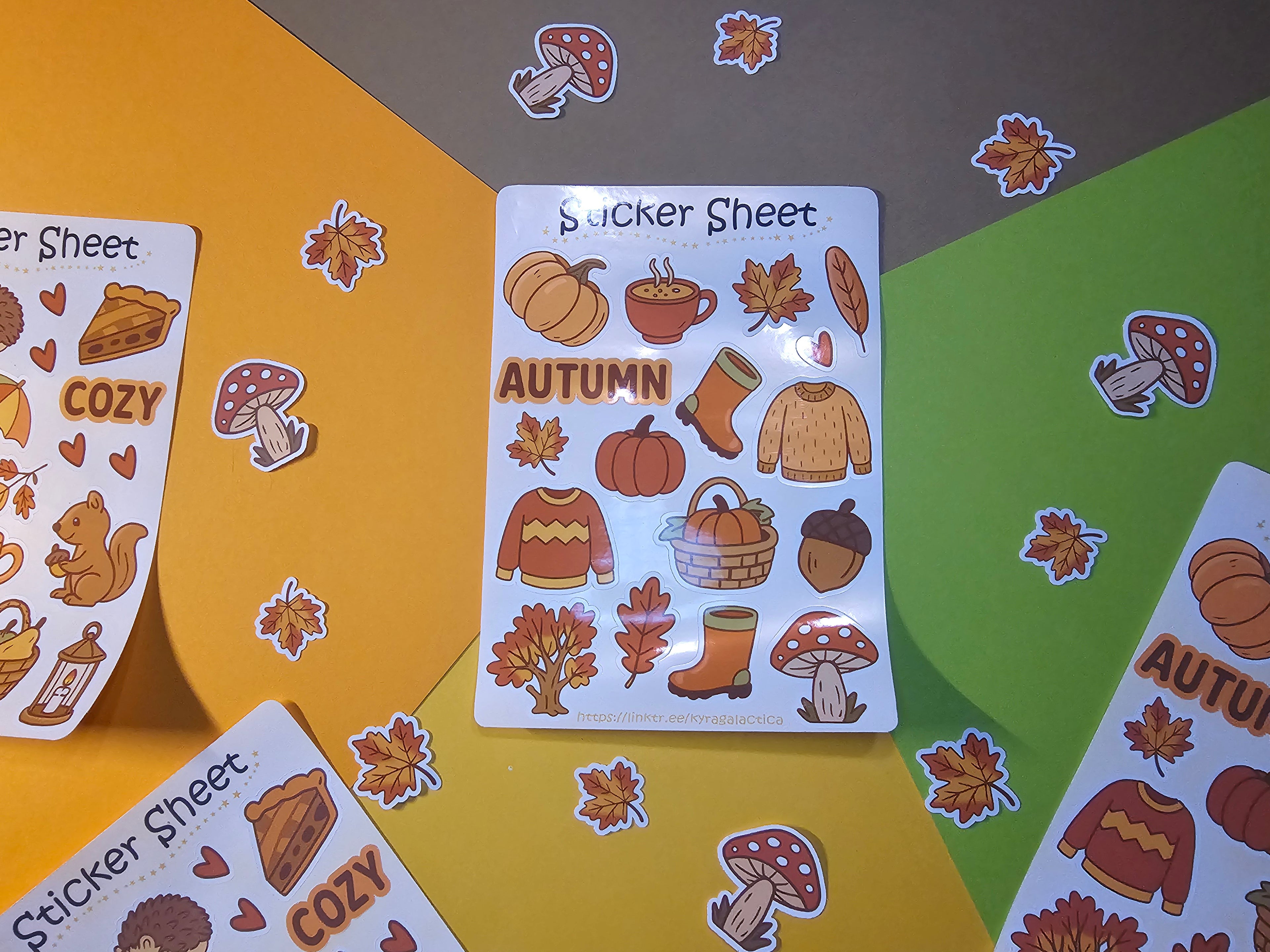 Autumn Sticker Set – 3 Sheets