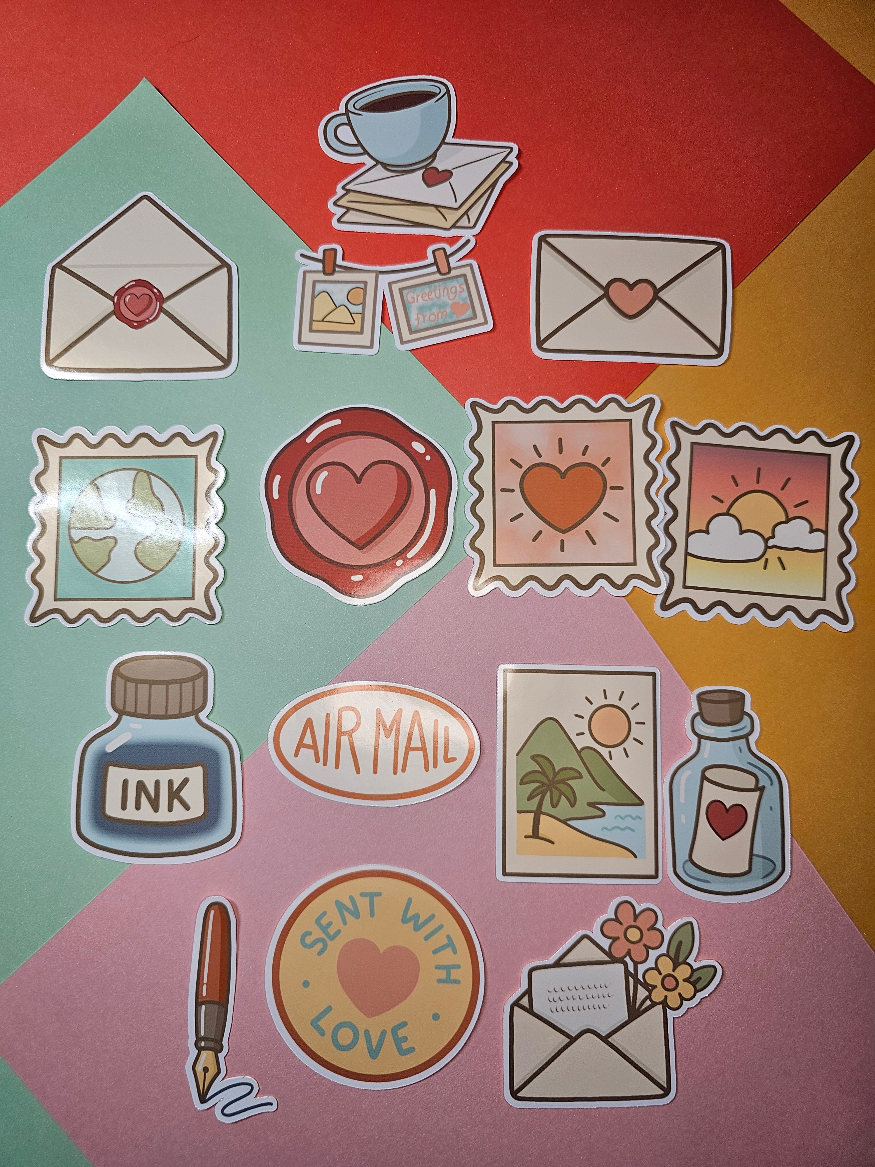 Single stickers - Postcrossing & pen pals