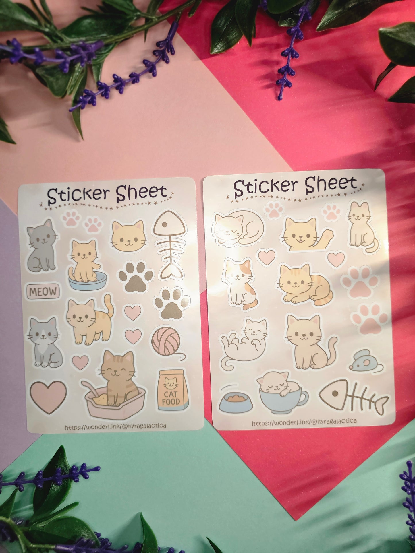 Katzen Sticker Set – 2 Bögen
