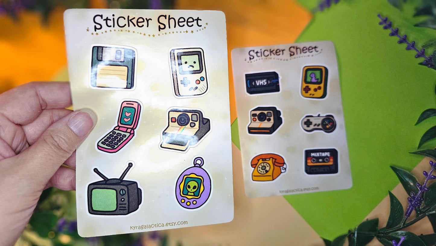 Retro Vintage Sticker Set - 2 sheets