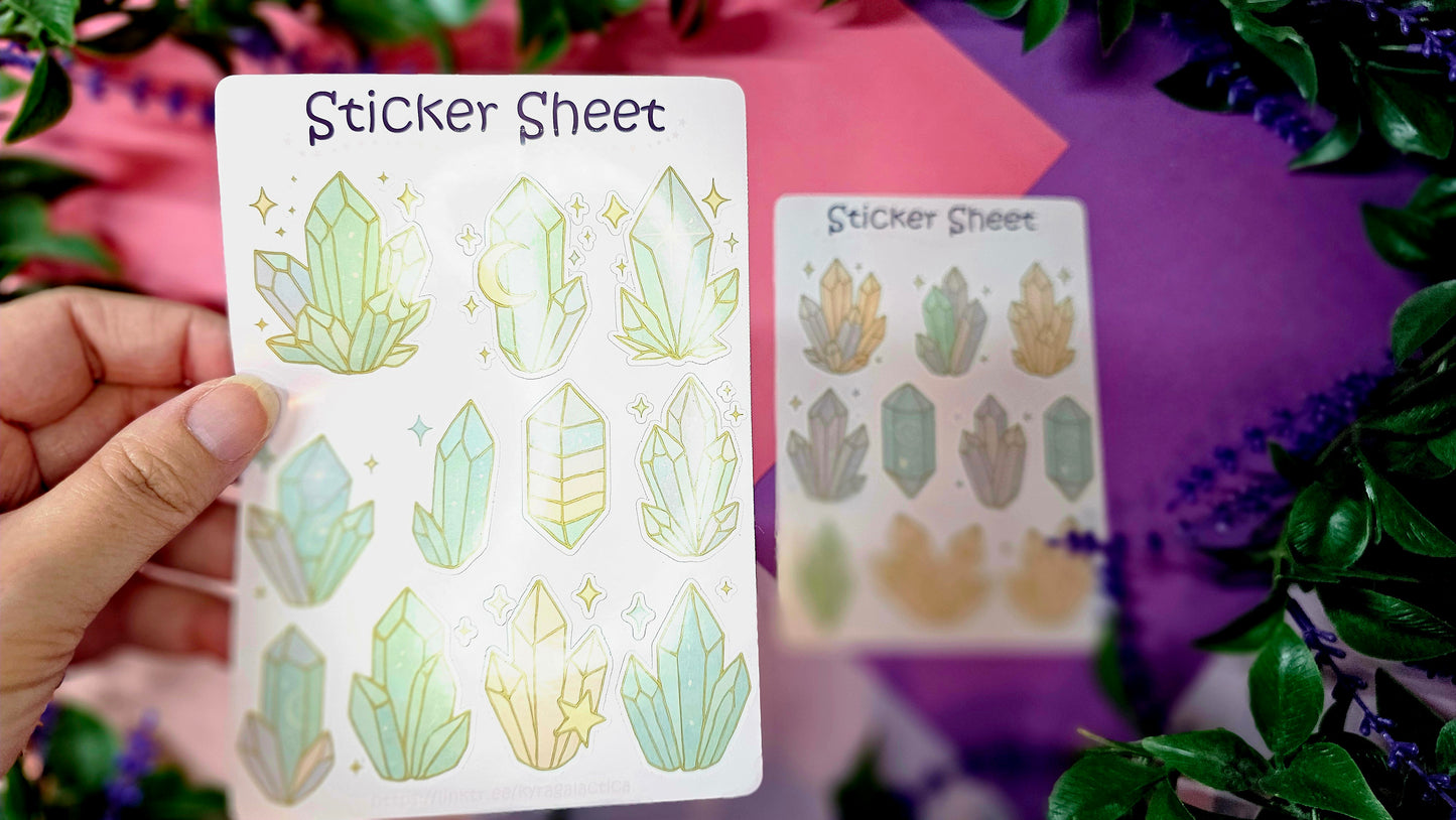 Crystals Sticker Set – 2 Sheets 