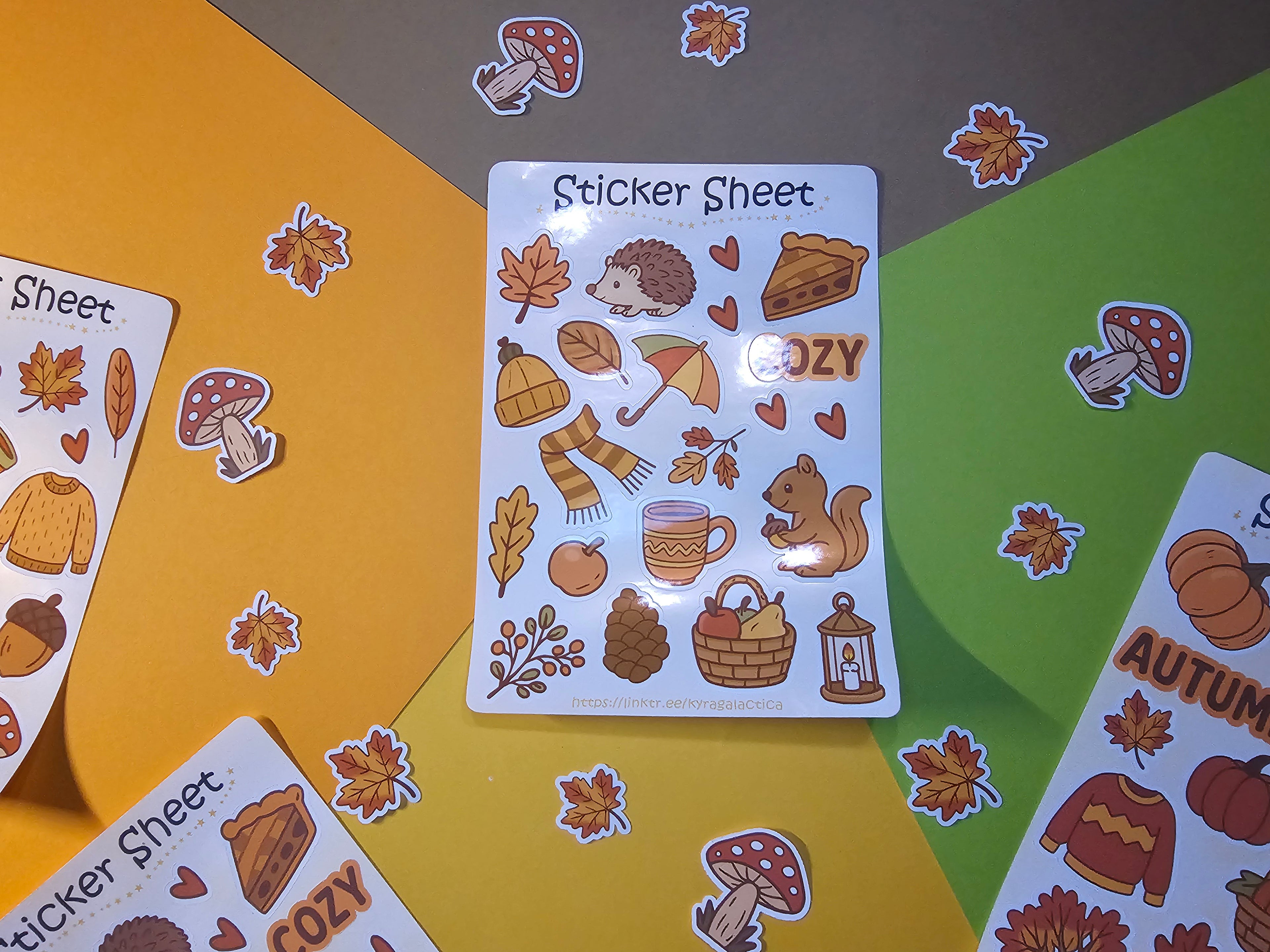 Autumn Sticker Set – 3 Sheets