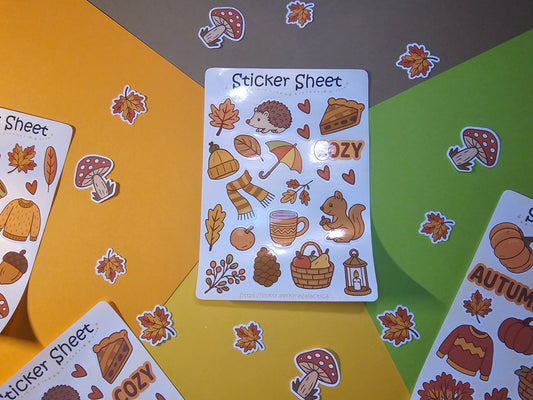 Herbst Sticker Set – 3 Bögen