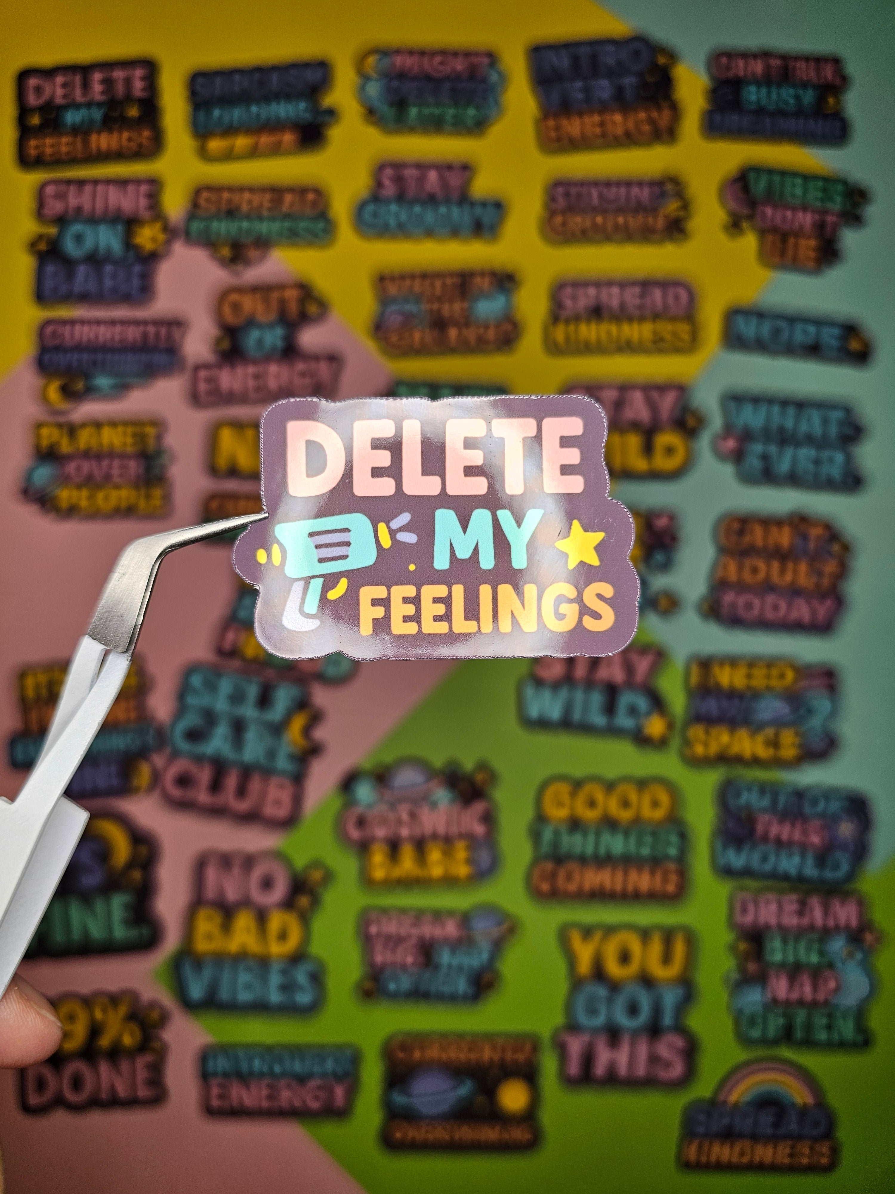 Retro Sticker im 80er/90er Look – Cosmic Vibes für deinen Alltag!
