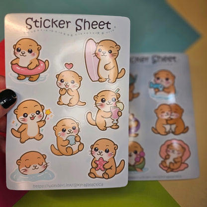 Abenteuer von Otter Fizzel Sticker Set – 2 Bögen