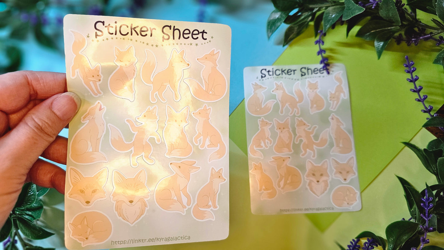 Foxes Sticker Set – 2 Sheets