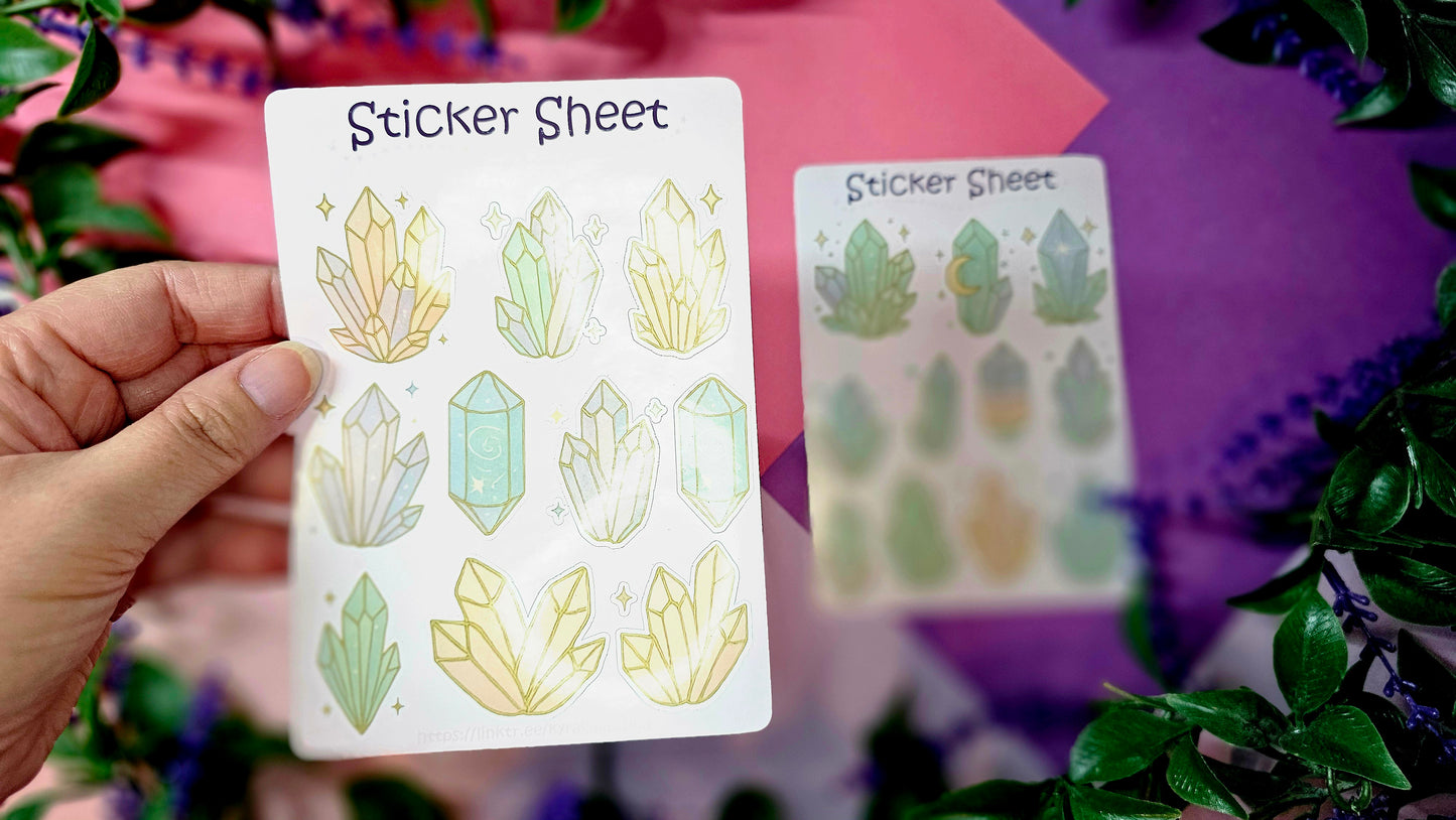 Crystals Sticker Set – 2 Sheets 