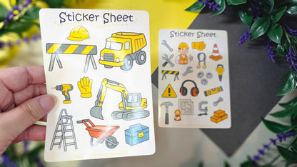 Construction site sticker set – 2 sheets