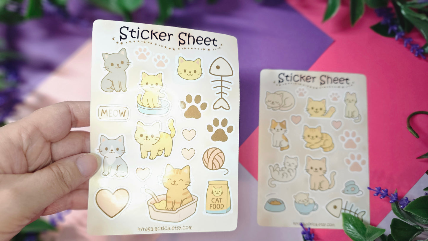 Cat Sticker Set – 2 Sheets
