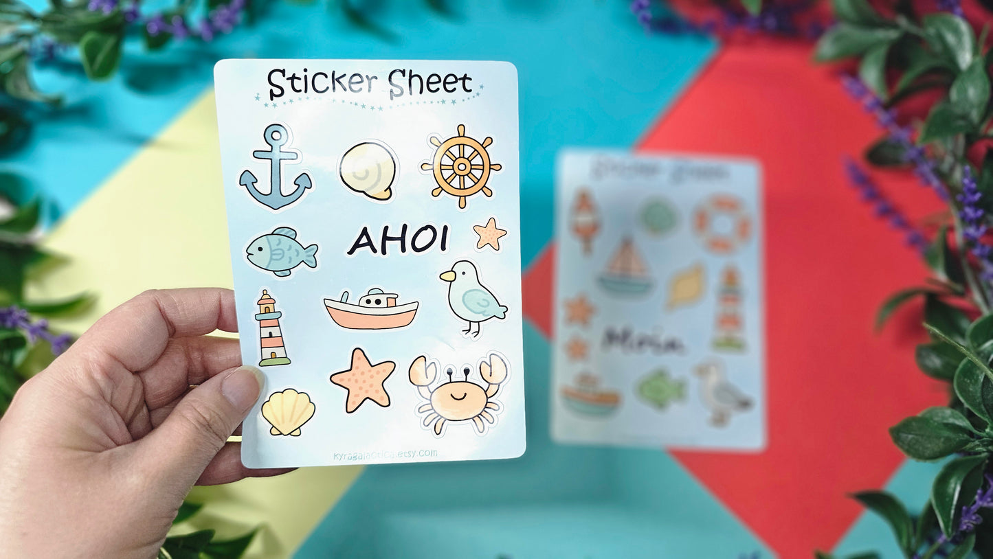 Maritime Sticker Set – 2 sheets