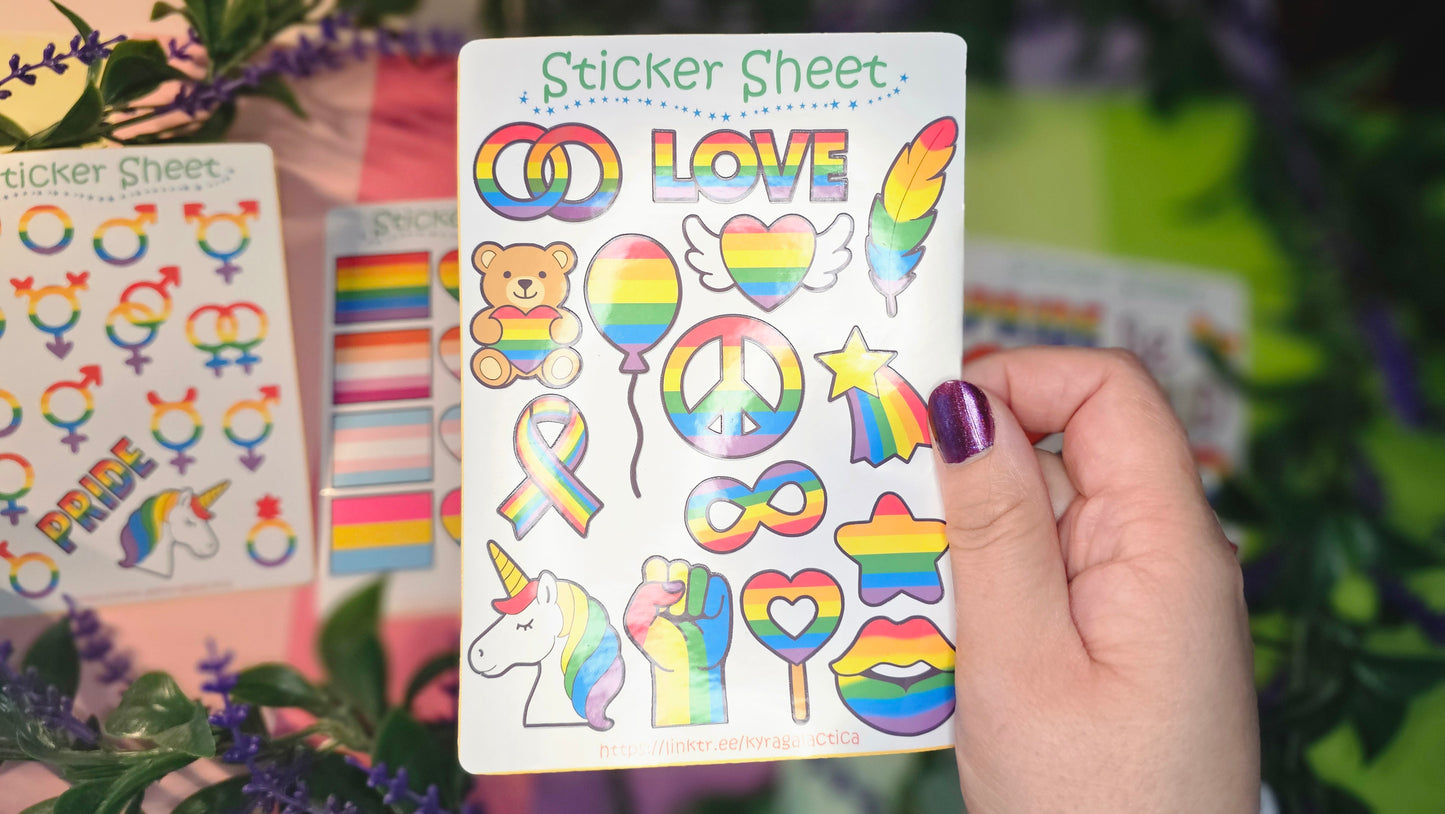 Pride Sticker Set – 2, 3 or 5 sheets