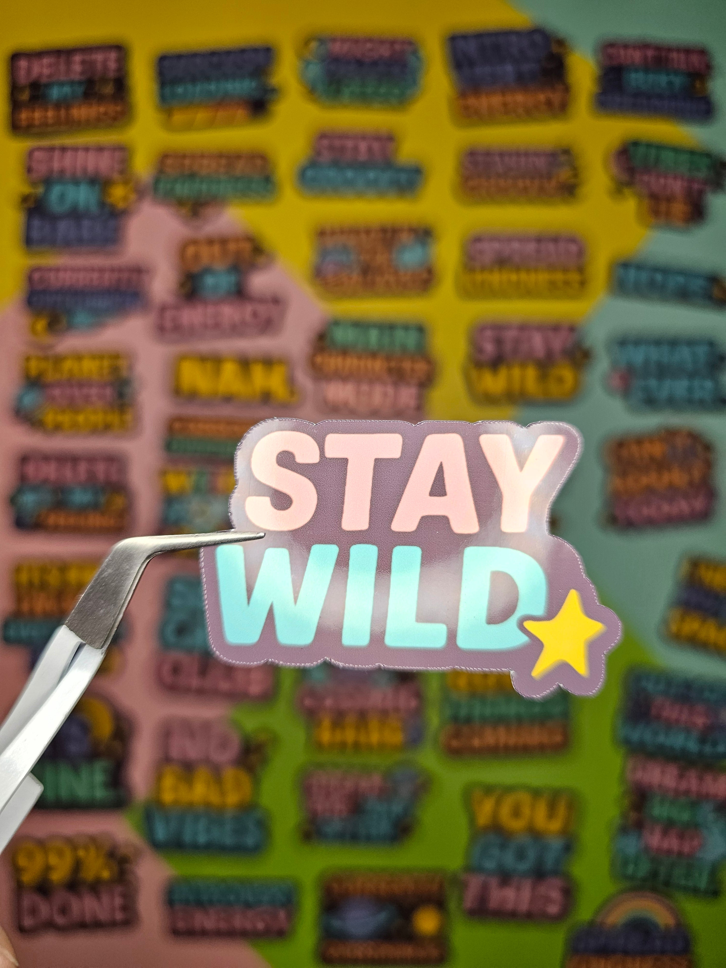 Retro Sticker im 80er/90er Look – Cosmic Vibes für deinen Alltag!