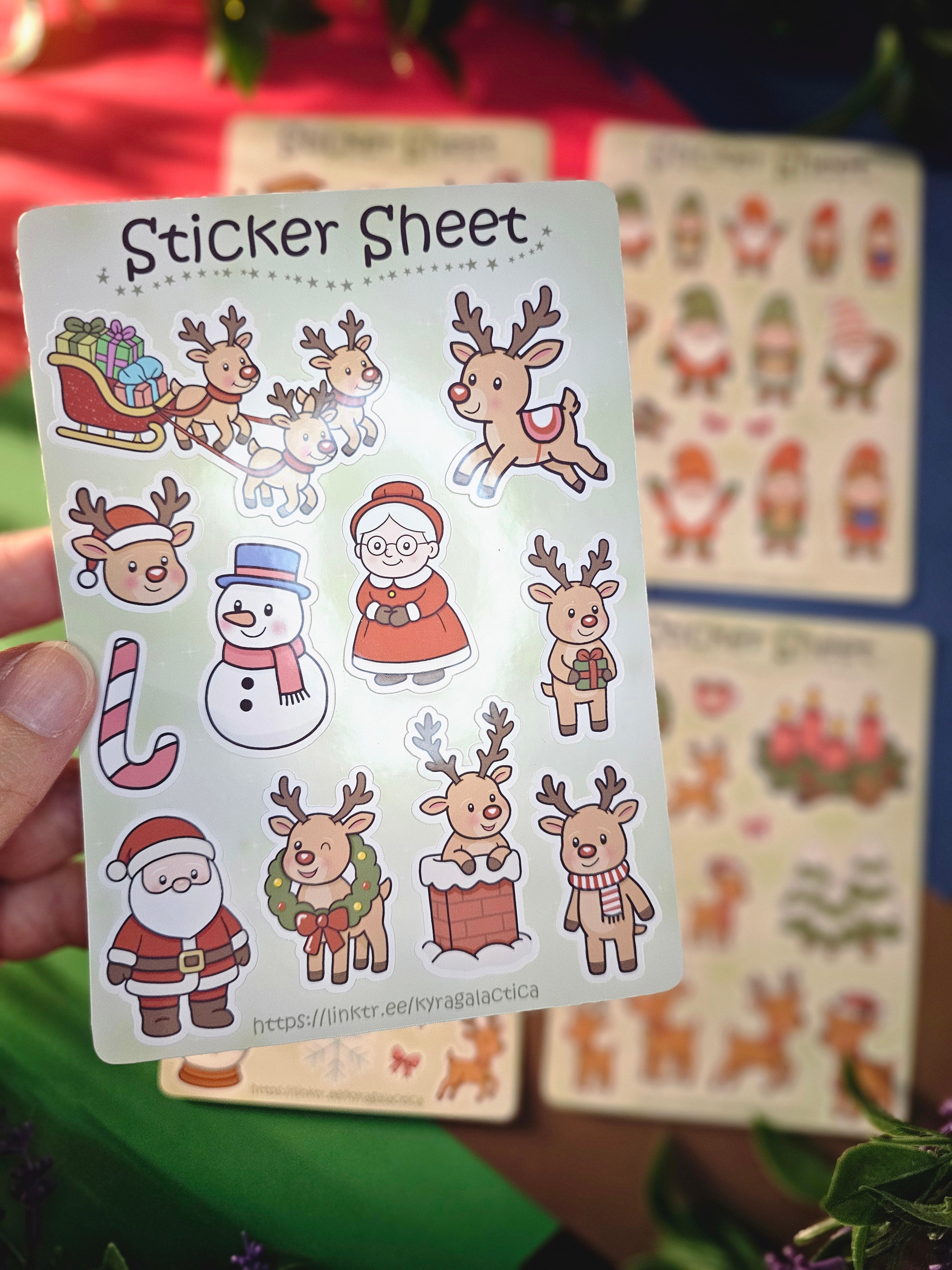 Winter- und Weihnachts Sticker Set – 2, 3 oder 5 Bögen