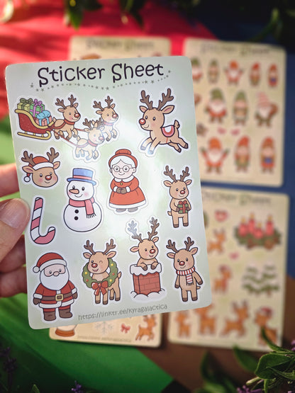 Winter and Christmas Sticker Set – 2, 3 or 5 sheets