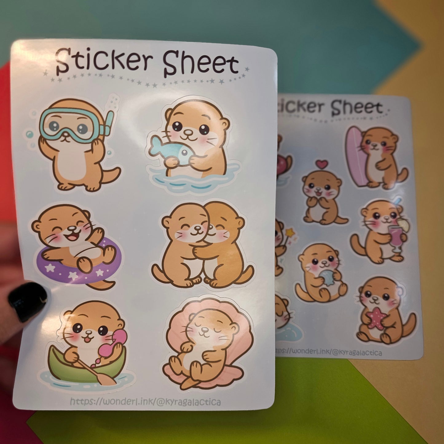 Abenteuer von Otter Fizzel Sticker Set – 2 Bögen