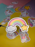 Single stickers - rainbow unicorns