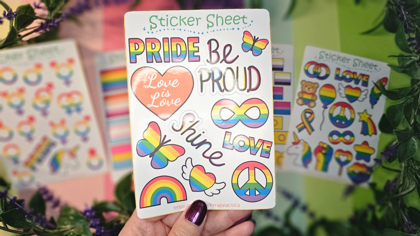 Pride Sticker Set – 2, 3 or 5 sheets