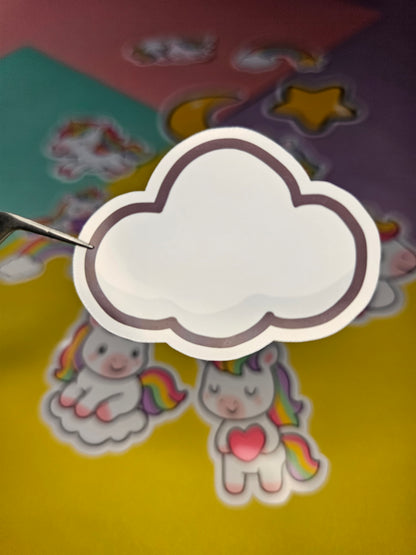 Einzelsticker - Regenbogen-Einhörner