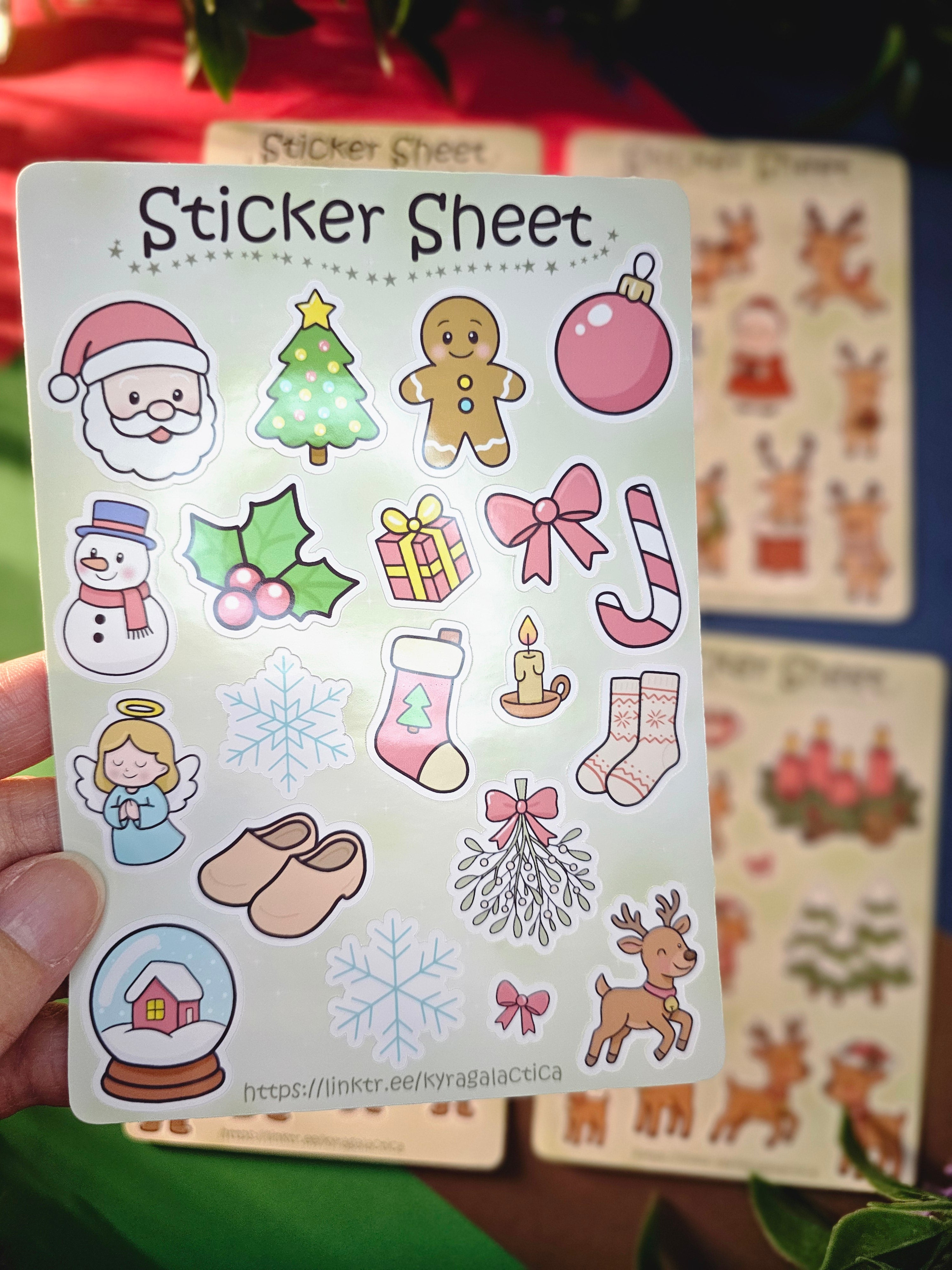 Winter- und Weihnachts Sticker Set – 2, 3 oder 5 Bögen