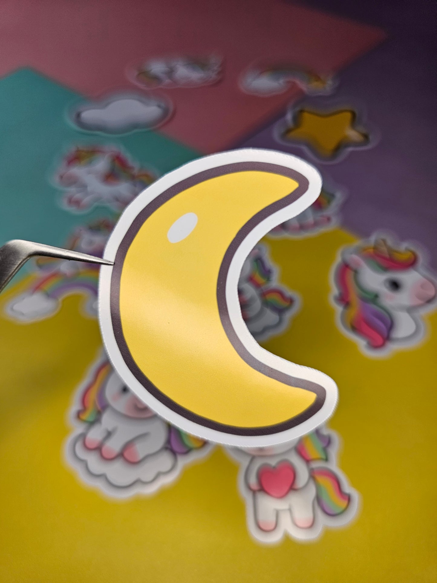 Einzelsticker - Regenbogen-Einhörner