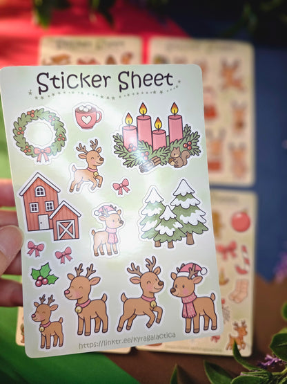 Winter and Christmas Sticker Set – 2, 3 or 5 sheets