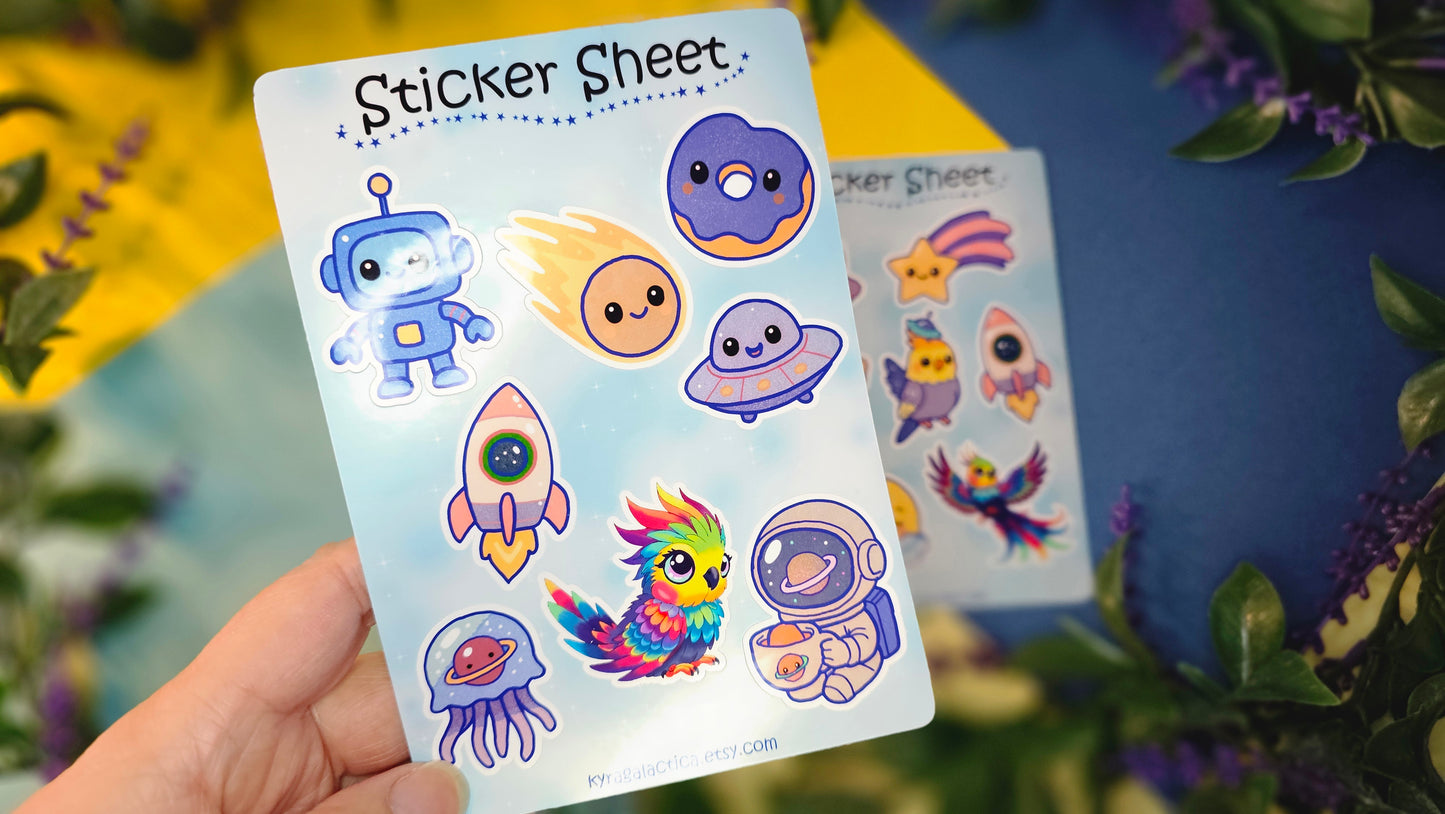 Space Sticker Set - 2 Sheets
